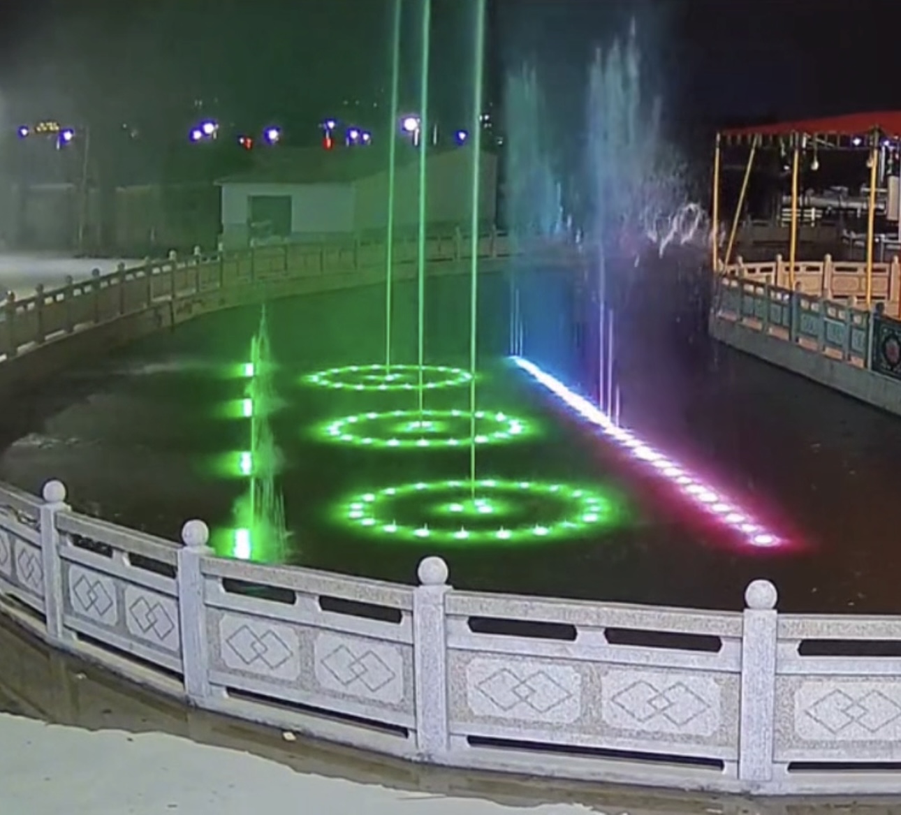 湖北孝感市陈氏祠堂广场音乐喷泉项目