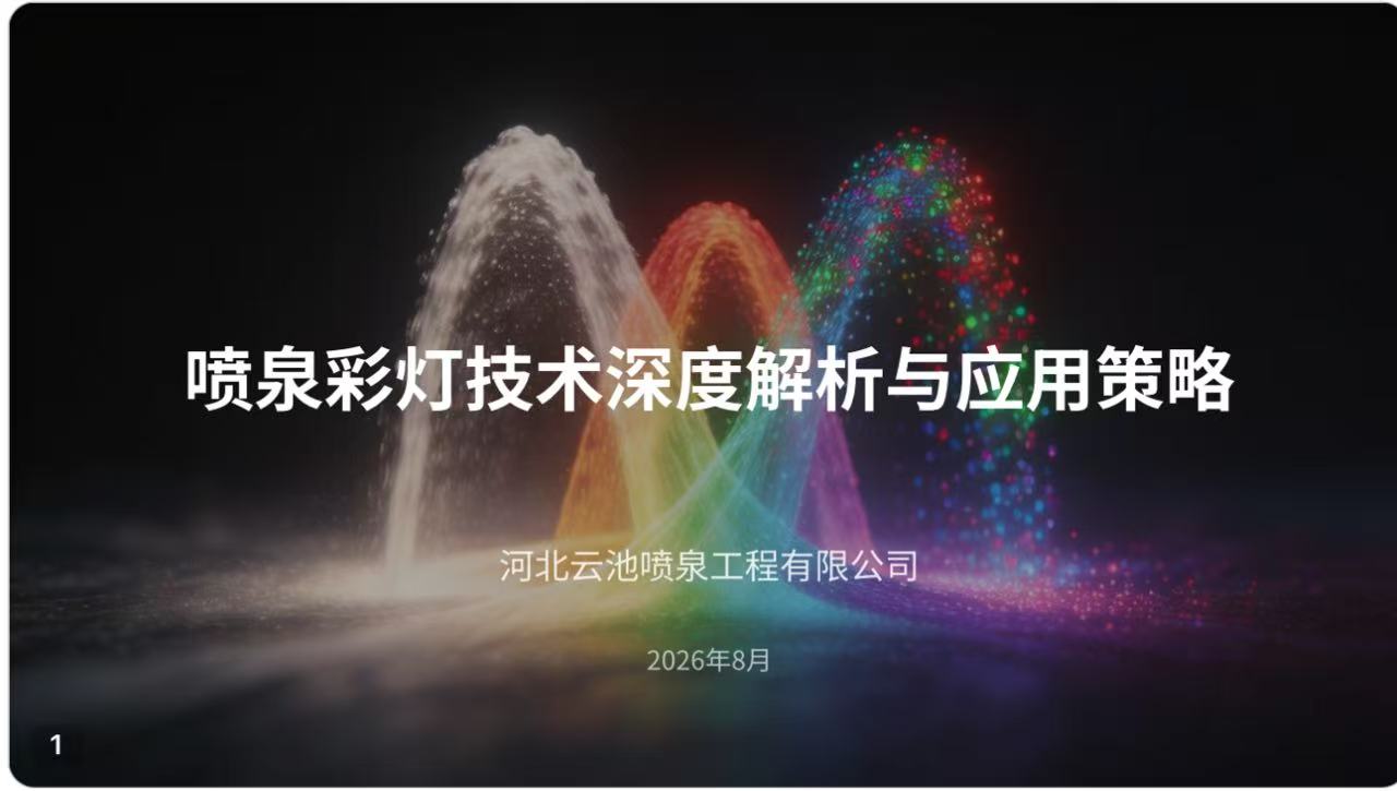 音乐喷泉灯光怎么选？不同场景喷泉灯具选型指南